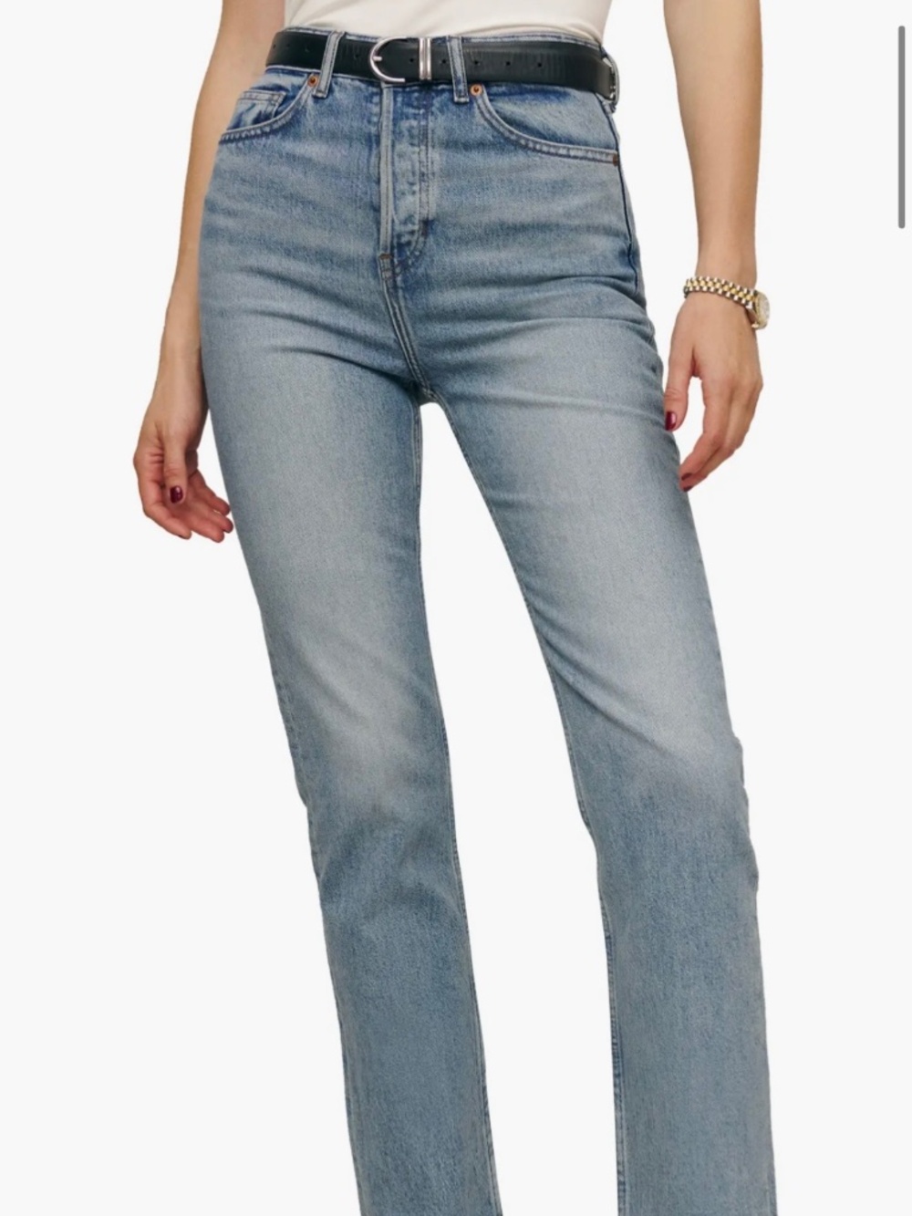 Reformation Cynthia High Waist Straight Leg Jeans (Fortuna) Size 29
